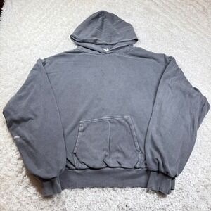 MNML Distressed Hoodie Men's L Vintage Style Workwear Americana Retro Skater